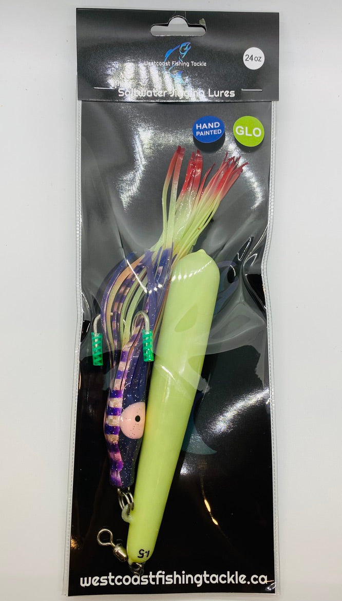 Halibut Jig Lures - Mud Raker GLOW