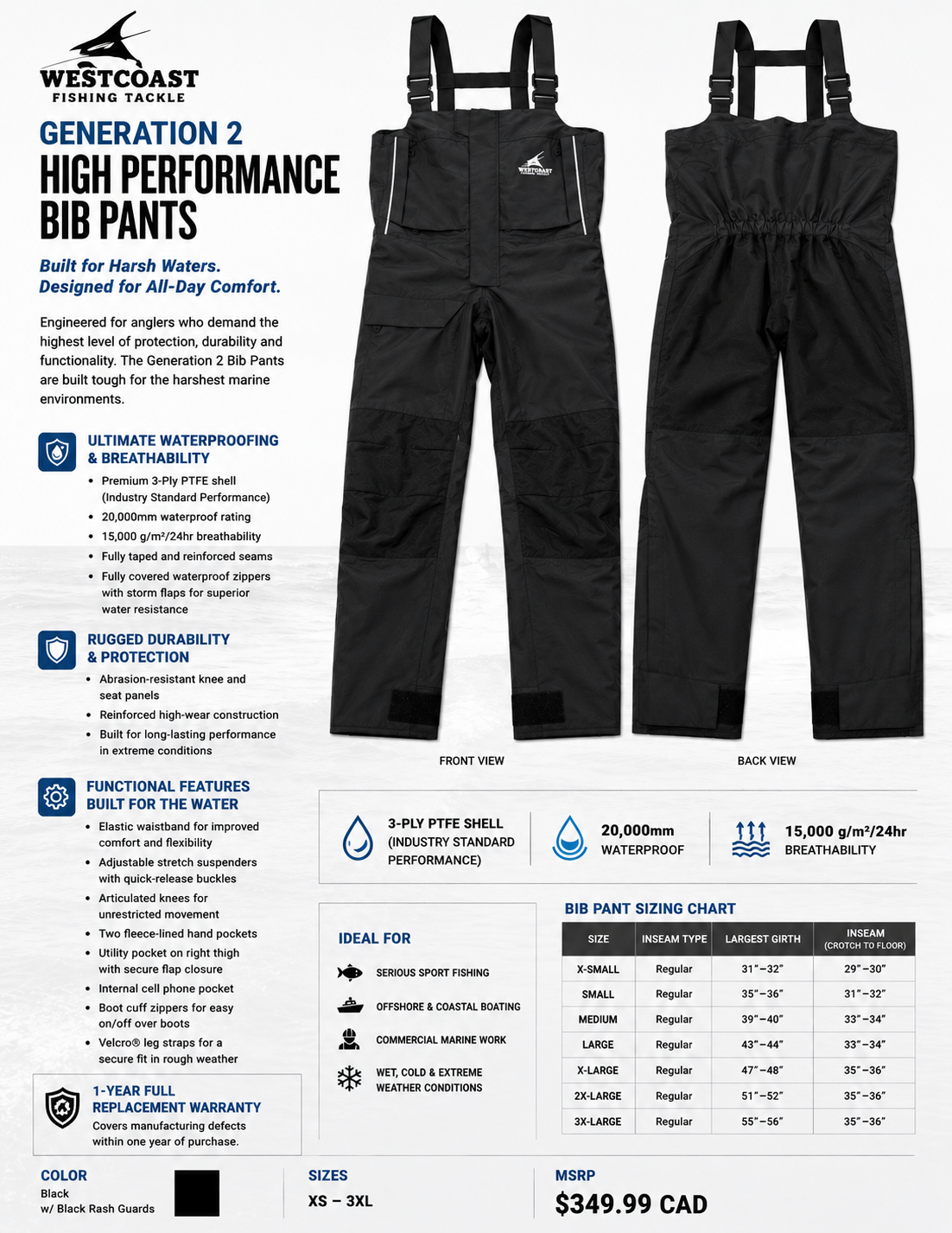 HIGH PERFORMANCE - BIB PANTS Generation 2 - Black