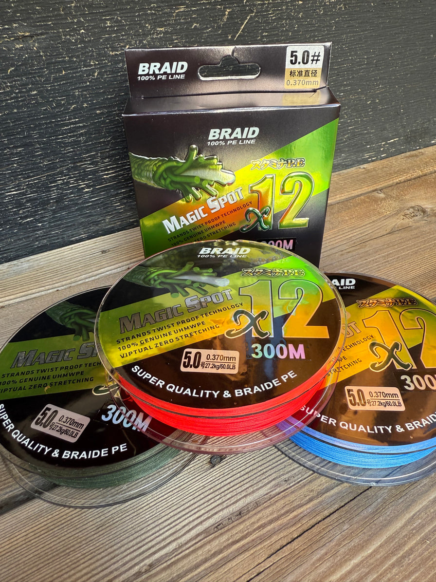 12 Strand Braided Line Combo with Scissors