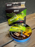 12 Strand Braided Fishing LIne 60lb Ultra Thin- 300M