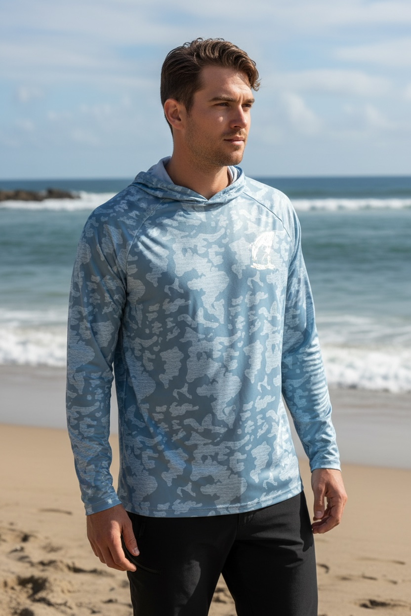 Branded Apparel - WCFT SUNSHIRTS - SPF 50 Blue Camo -Spring 2026