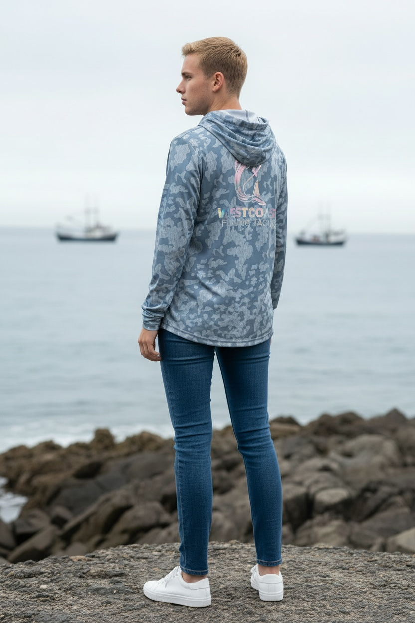 Branded Apparel - WCFT SUNSHIRTS - SPF 50 Blue Camo -Spring 2026