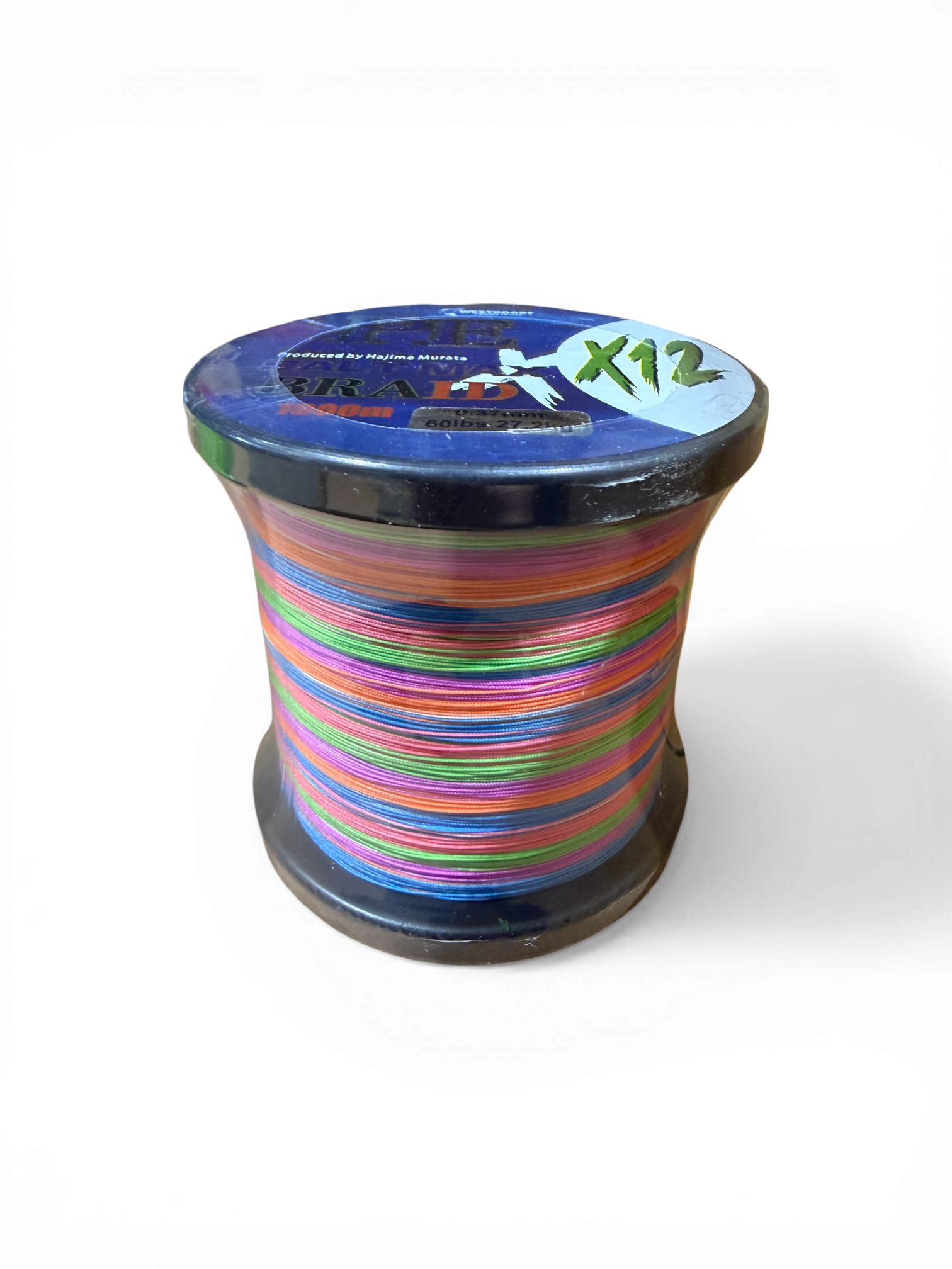 12 Strand MULTI COLOUR Braided Fishing LIne 60lb Ultra Thin